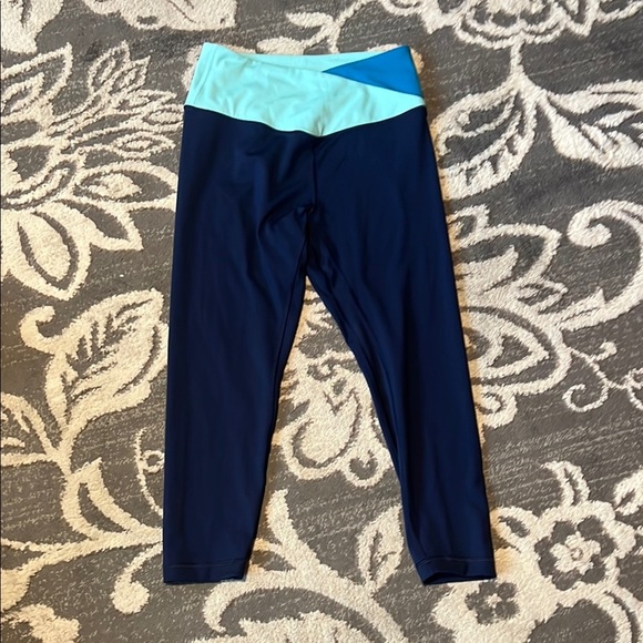 Victoria's Secret Blue Colorblock Leggings - Picture 1 of 3
